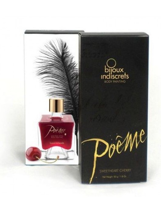 Краска для тела SWEETHEART CHERRY с ароматом вишни - 50 мл. - Bijoux Indiscrets - купить с доставкой в Новосибирске