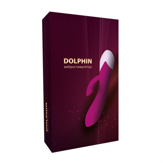 Розовый вибростимулятор Dolphin с клиторальным отростком - 19,3 см. - RestArt