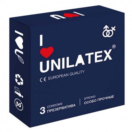 Ультрапрочные презервативы Unilatex Extra Strong - 3 шт. - Unilatex - купить с доставкой в Новосибирске