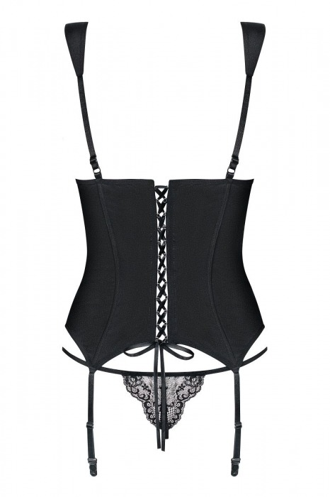 Чарующий корсаж Charmea с кружевами и бантом на лифе - Obsessive купить с доставкой