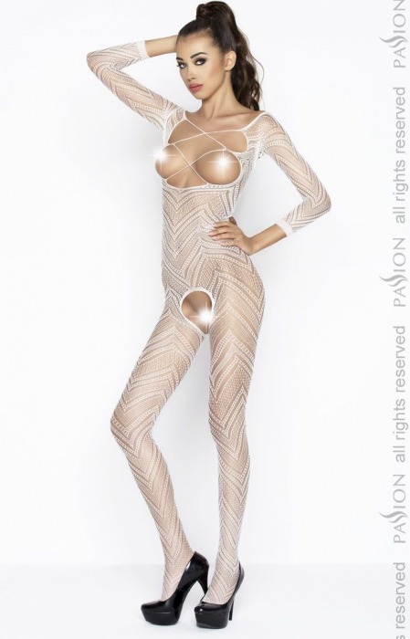 Костюм-сетка с открытой зоной декольте - Passion купить с доставкой