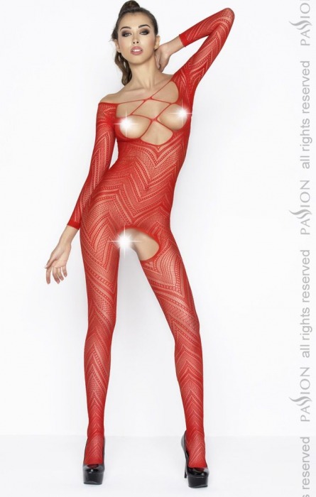 Костюм-сетка с открытой зоной декольте - Passion купить с доставкой