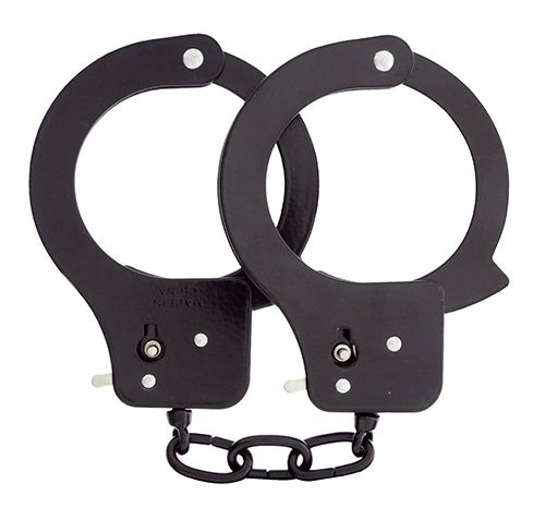 Чёрные наручники из листового металла BONDX METAL CUFFS BLACK - Dream Toys - купить с доставкой в Новосибирске