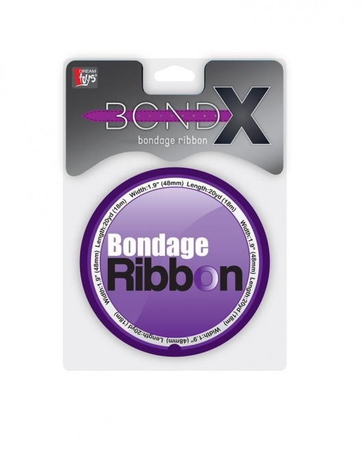 Фиолетовая лента для связывания BONDX BONDAGE RIBBON - 18 м. - Dream Toys - купить с доставкой в Новосибирске