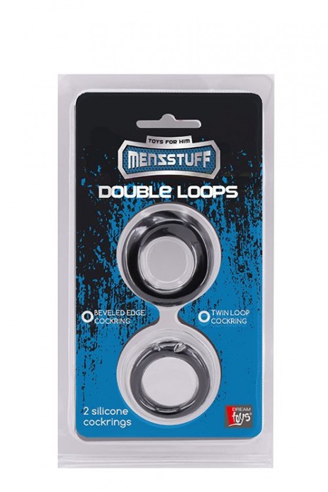 Набор из 2 эрекционных колец MENZSTUFF DOUBLE LOOPS 2 SILICONE RING: одинарного и двойного - Dream Toys - в Новосибирске купить с доставкой