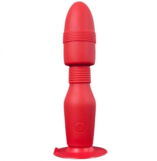Красная анальная пробка с вибрацией MENZSTUFF VIBRATING BUTT PLUG 8.5INCH - 21,5 см. - Dream Toys
