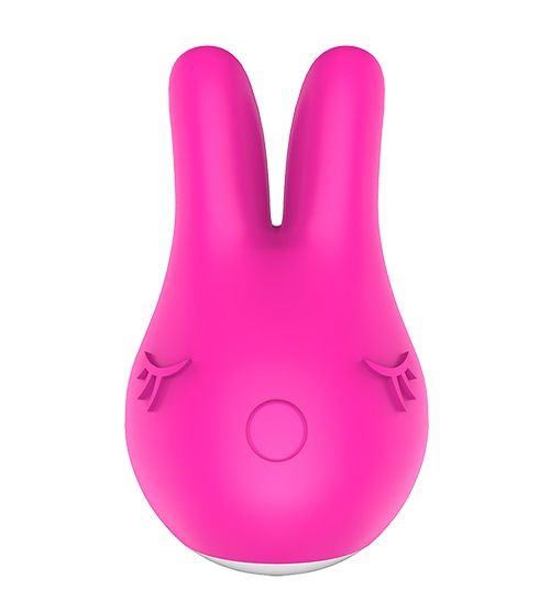 Розовый вибростимулятор NELLY с ушками - Dibe
