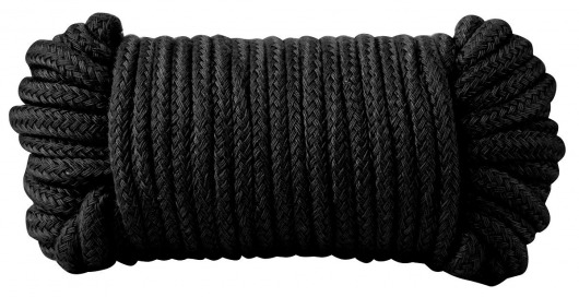 Чёрная хлопковая верёвка Bondage Rope 33 Feet - 10 м. - Blush Novelties - купить с доставкой в Новосибирске