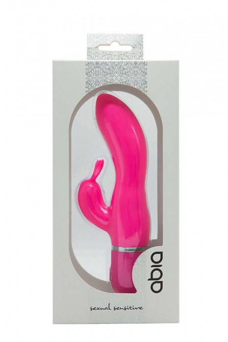 Розовый вибратор с клиторальным отростком ABIA CLONIA - 15 см. - Abia
