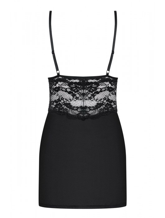 Облегающая сорочка с кружевами на лифе - Obsessive купить с доставкой