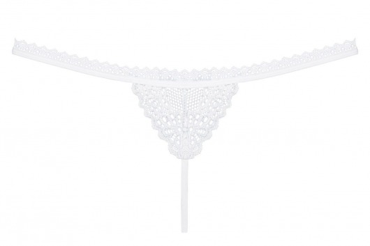 Трусики-стринги Alabastra в сетку - Obsessive купить с доставкой