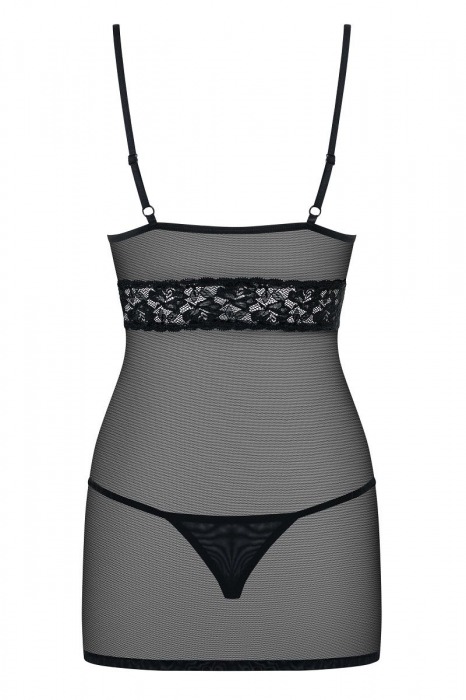 Прозрачная сорочка с бусинками на лифе - Obsessive купить с доставкой