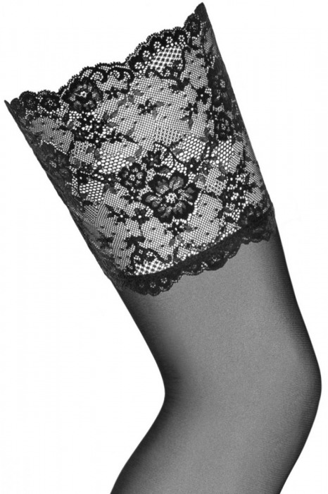 Чулки Charmea с широкой кружевной резинкой без силикона - Obsessive купить с доставкой