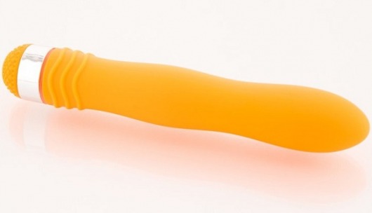 Оранжевый  водонепроницаемый вибратор - 18 см. - Sexus