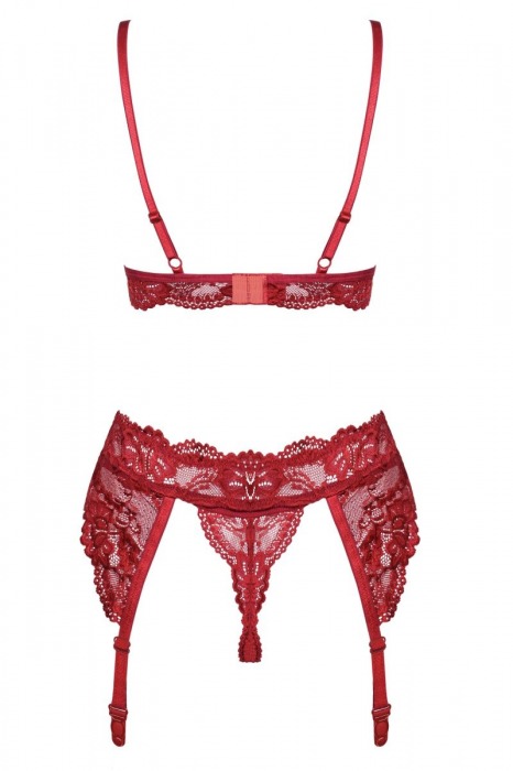 Чувственный кружевной комплект из 3 предметов - Obsessive купить с доставкой