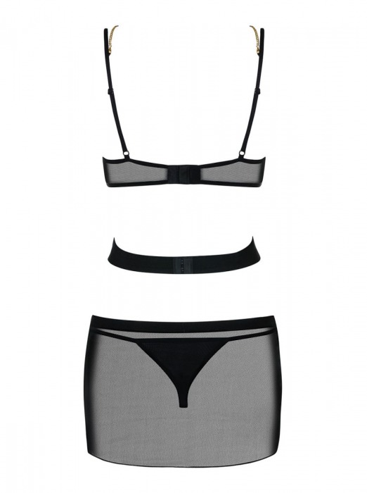 Прозрачная сорочка Bondy с цепочками - Obsessive купить с доставкой