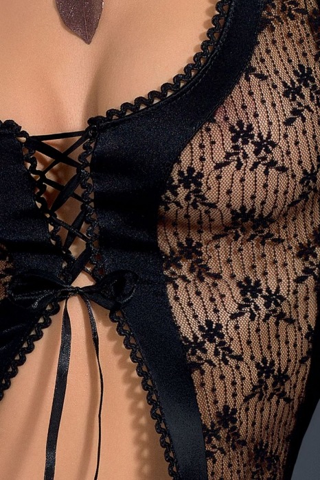 Коротенькая сорочка Viola с цветочным кружевом - Passion купить с доставкой