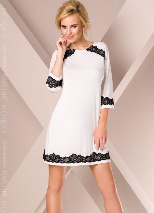 Ночная сорочка с контрастным кружевом - Passion купить с доставкой