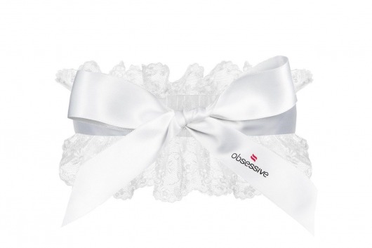 Белая маска на глаза Etheria с кружевами по краю - Obsessive - купить с доставкой в Новосибирске