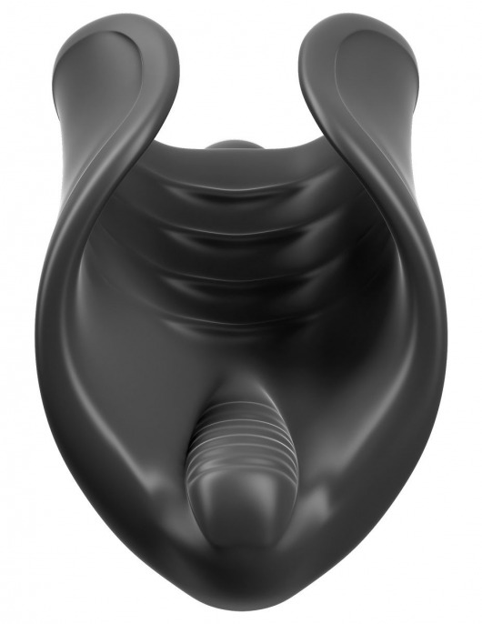 Чёрный мастурбатор Vibrating Silicone Stimulator с вибрацией - Pipedream - в Новосибирске купить с доставкой