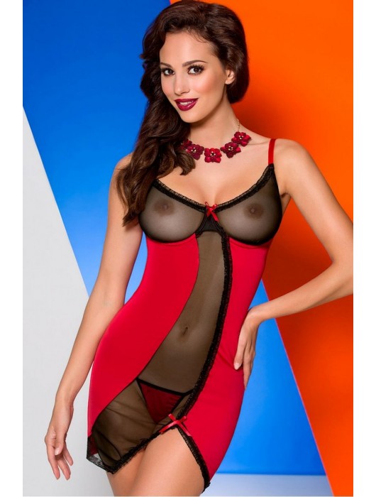 Облегающая сорочка Lovia с прозрачными деталями - Avanua купить с доставкой