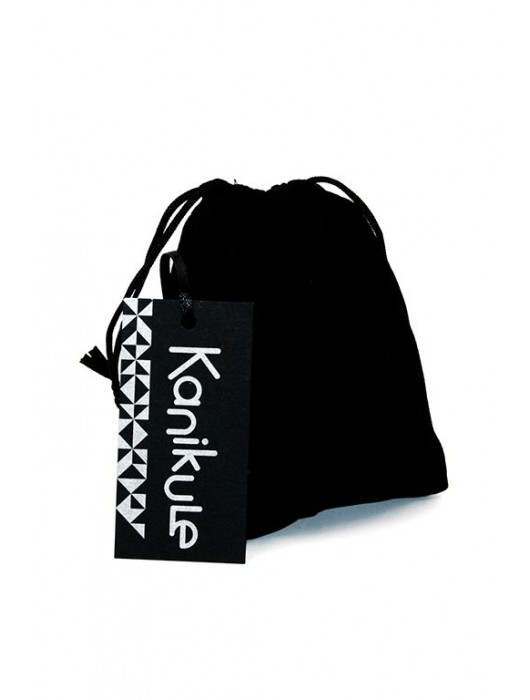 Чёрная силиконовая анальная пробка с изумрудным кристаллом - 7 см. - Kanikule - купить с доставкой в Новосибирске