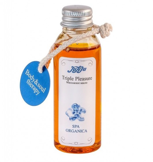 Массажное масло Triple Pleasure Spa Organica - 50 гр. - JULEJU - купить с доставкой в Новосибирске