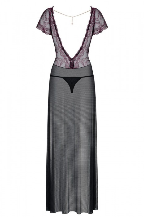 Очаровательная сорочка в пол Sedusia с кружевным верхом - Obsessive купить с доставкой