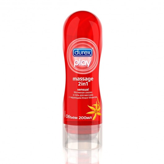 Интимная смазка и гель для массажа DUREX Massage 2in1 Sensual с иланг-илангом - 200 мл. - Durex - купить с доставкой в Новосибирске