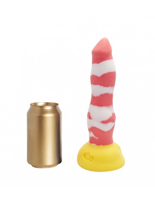 Красно-белый фаллоимитатор  Лис Medium  - 24 см. - Erasexa - купить с доставкой в Новосибирске