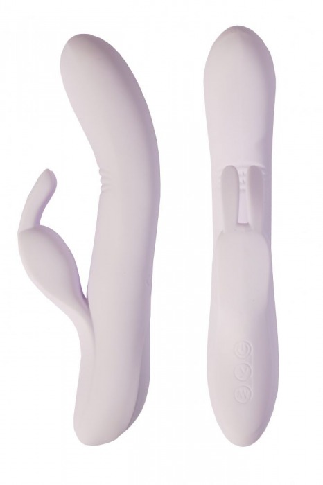 Белый вибратор Love story White Rabbit с клиторальным зайчиком - 21 см. - Lola Games