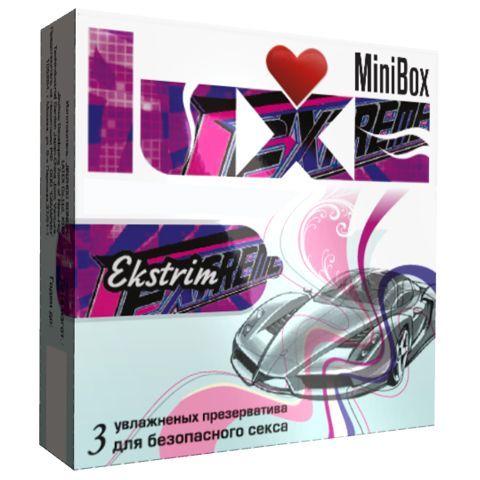 Ребристые презервативы Luxe Mini Box Экстрим - 3 шт. - Luxe - купить с доставкой в Новосибирске