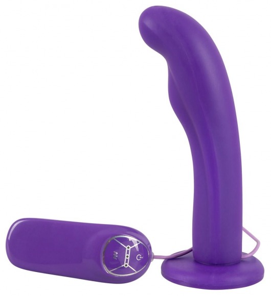 Фиолетовый вибратор с присоской Silicone Purple Vibe - 17,5 см. - Orion - купить с доставкой в Новосибирске