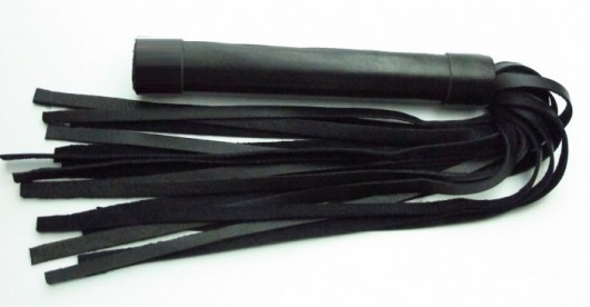 Чёрная плеть из нежной кожи - 45 см. - БДСМ Арсенал - купить с доставкой в Новосибирске