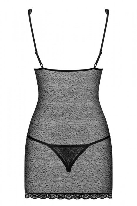 Соблазнительная сорочка из двух видов материала - Obsessive купить с доставкой