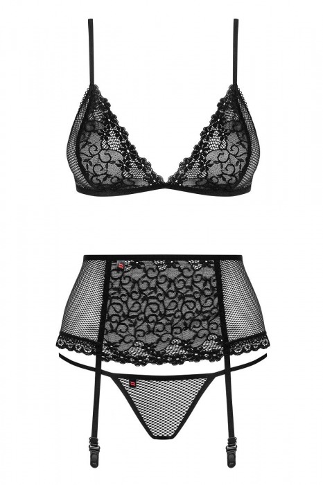 Сексуальный комплект из сетки и кружев - Obsessive купить с доставкой