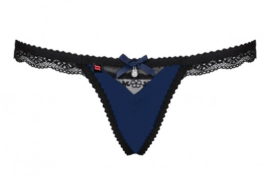 Милые трусики-стринги с кружевной оторочкой и подвеской - Obsessive купить с доставкой