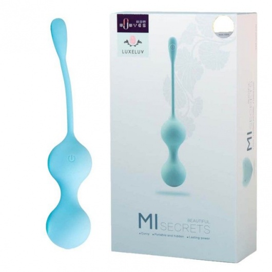Вагинальные шарики MI цвета мяты с вибрацией и пультом ДУ - LuxeLuv