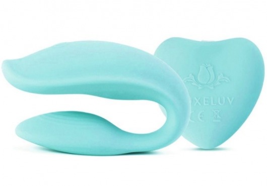 Вибратор для пар 2U цвета мяты с двумя моторчиками - LuxeLuv