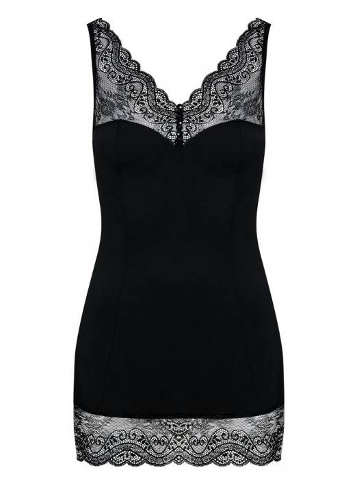 Коротенькая сорочка с разрезами по бокам Miamor (большой размер) - Obsessive купить с доставкой