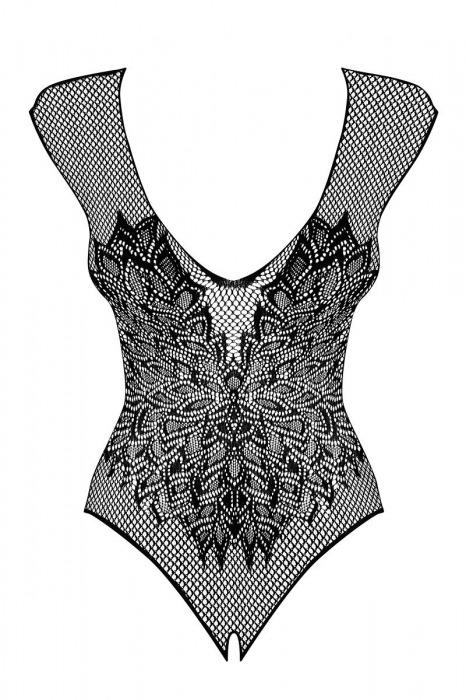 Боди из сеточки с рисунком в виде крыльев на спинке - Obsessive купить с доставкой