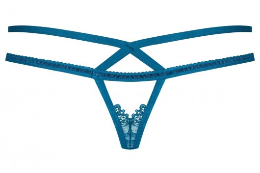 Яркие трусики-стринги с  окошком  и двойными бретелями - Obsessive купить с доставкой