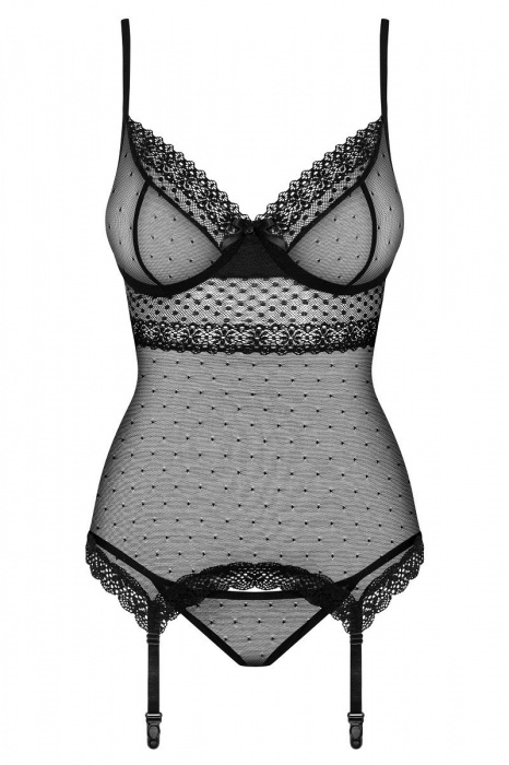 Экстра сексуальный корсаж из материала в крапинку - Obsessive купить с доставкой