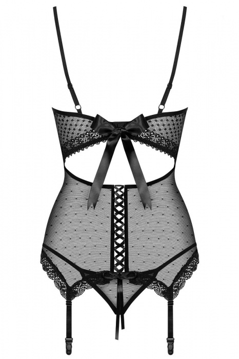 Экстра сексуальный корсаж из материала в крапинку - Obsessive купить с доставкой