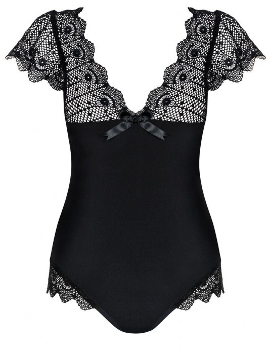 Боди Moketta с сетчатыми вставками и коротенькими рукавами (большой размер) - Obsessive купить с доставкой