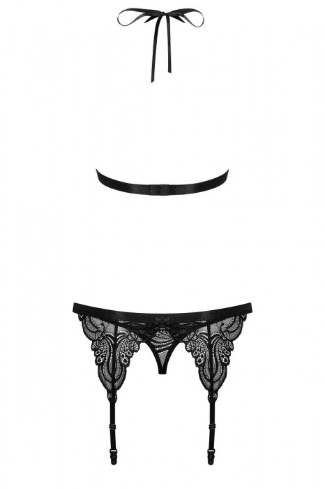 Полупрозрачный ажурный комплект - Obsessive купить с доставкой