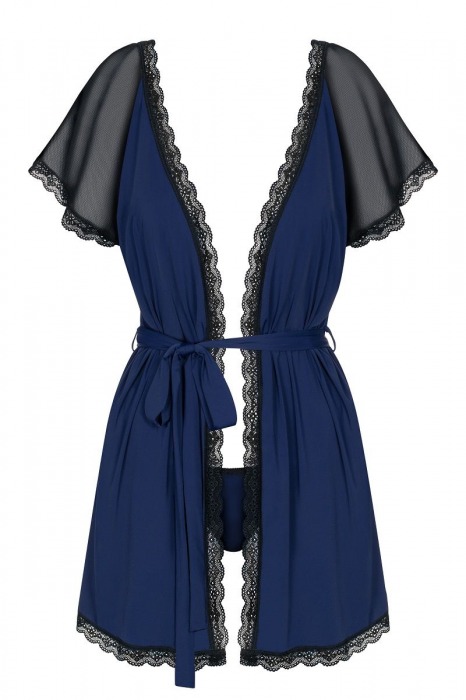 Роскошный пеньюар с полуоткрытой спинкой (большой размер) - Obsessive купить с доставкой