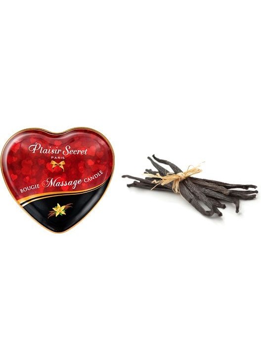 Массажная свеча с ароматом ванили Bougie Massage Candle - 35 мл. - Plaisir Secret - купить с доставкой в Новосибирске