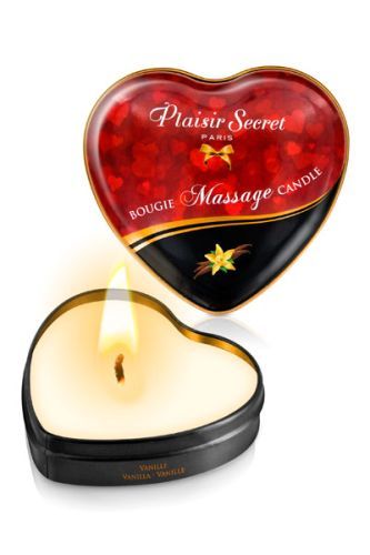 Массажная свеча с ароматом ванили Bougie Massage Candle - 35 мл. - Plaisir Secret - купить с доставкой в Новосибирске
