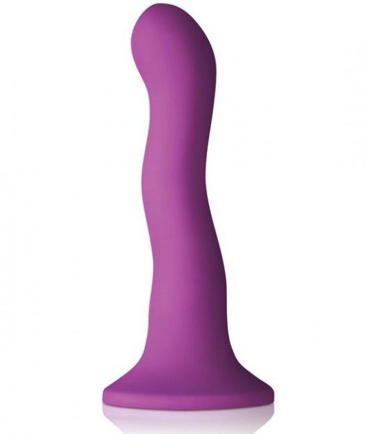 Фиолетовый изогнутый фаллоимитатор Colours Wave 6  Dildo - 19 см. - NS Novelties - купить с доставкой в Новосибирске